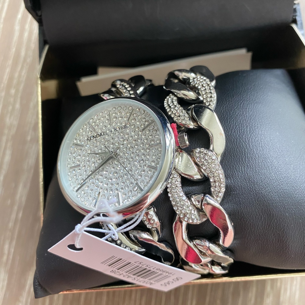Kendall & Kylie embellished chain watch